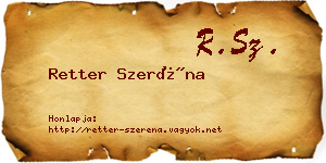 Retter Szeréna névjegykártya